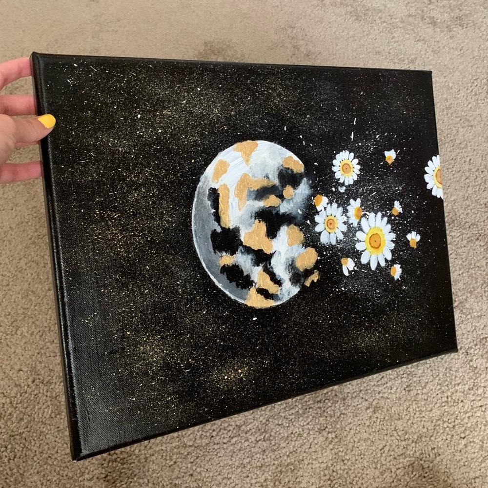 16 x 12 Moon Flower Painting